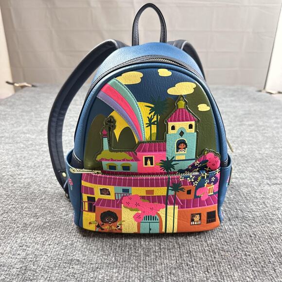 Loungefly Handbags - Disney Parks Loungefly Encanto Mini Backpack Blue Casual Park Travel Colorful
